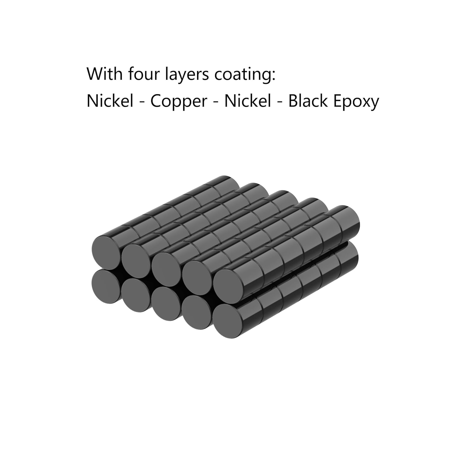 Small Black Refrigerator Magnets, N52-1/4 D x 1/4" H - 60 Pack, Mini Rare Earth Fridge Magnet, Super Strong Mighty Neodymium Round Magnets for DIY,Building,Scientific,Craft, Office Magnet