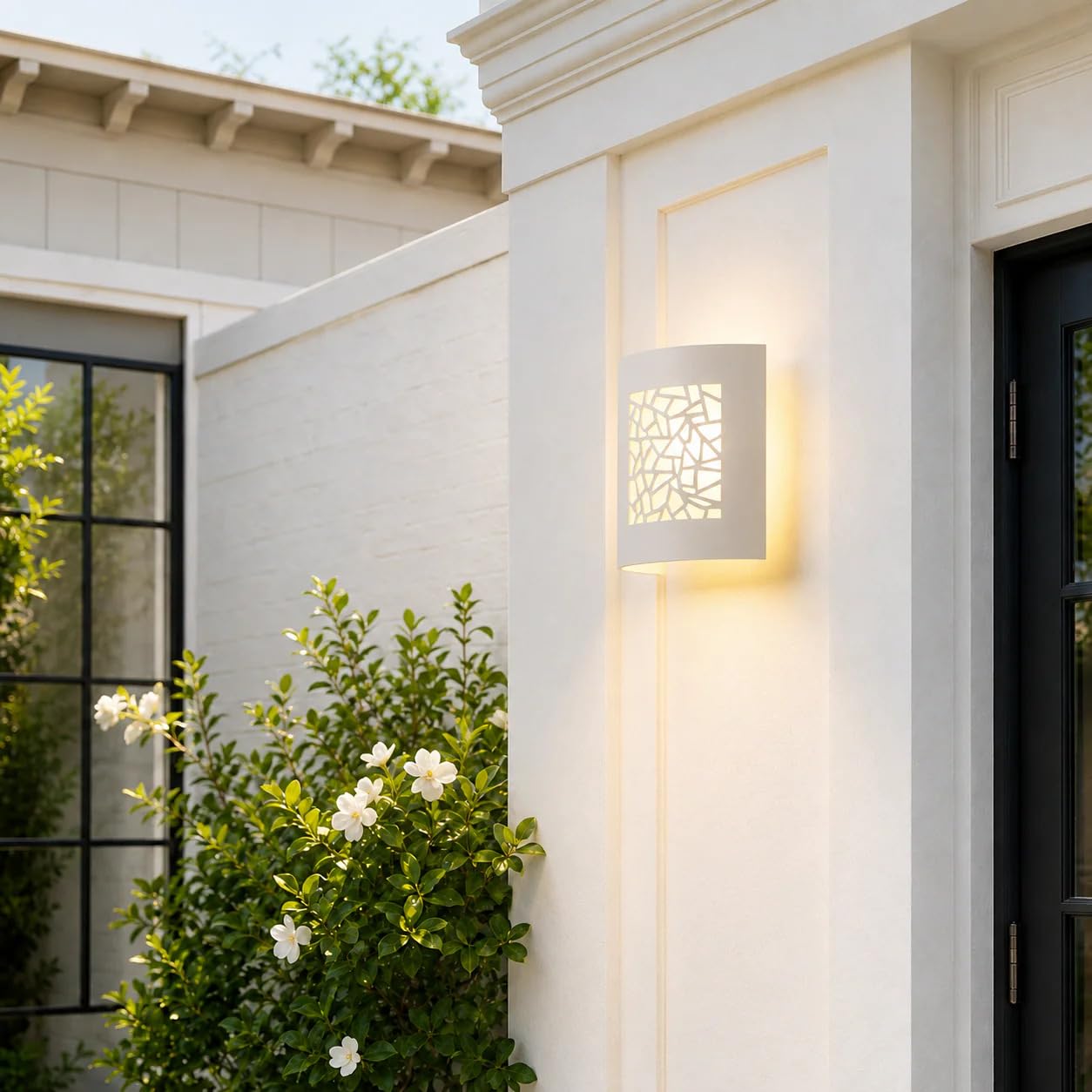 Whispering Homes Halo Cutout Outdoor Wall Light - White | ABS Plastic Waterproof Outdoor Wall Lights IP54 for Houses, Patio Lighting & Entryway Illumination-image-31