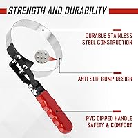 Vista 5 de Juego de llaves para filtro de aceite SPARKWHIZ, herramienta de extracción de filtro de aceite 2-3/4" - 5-1/4