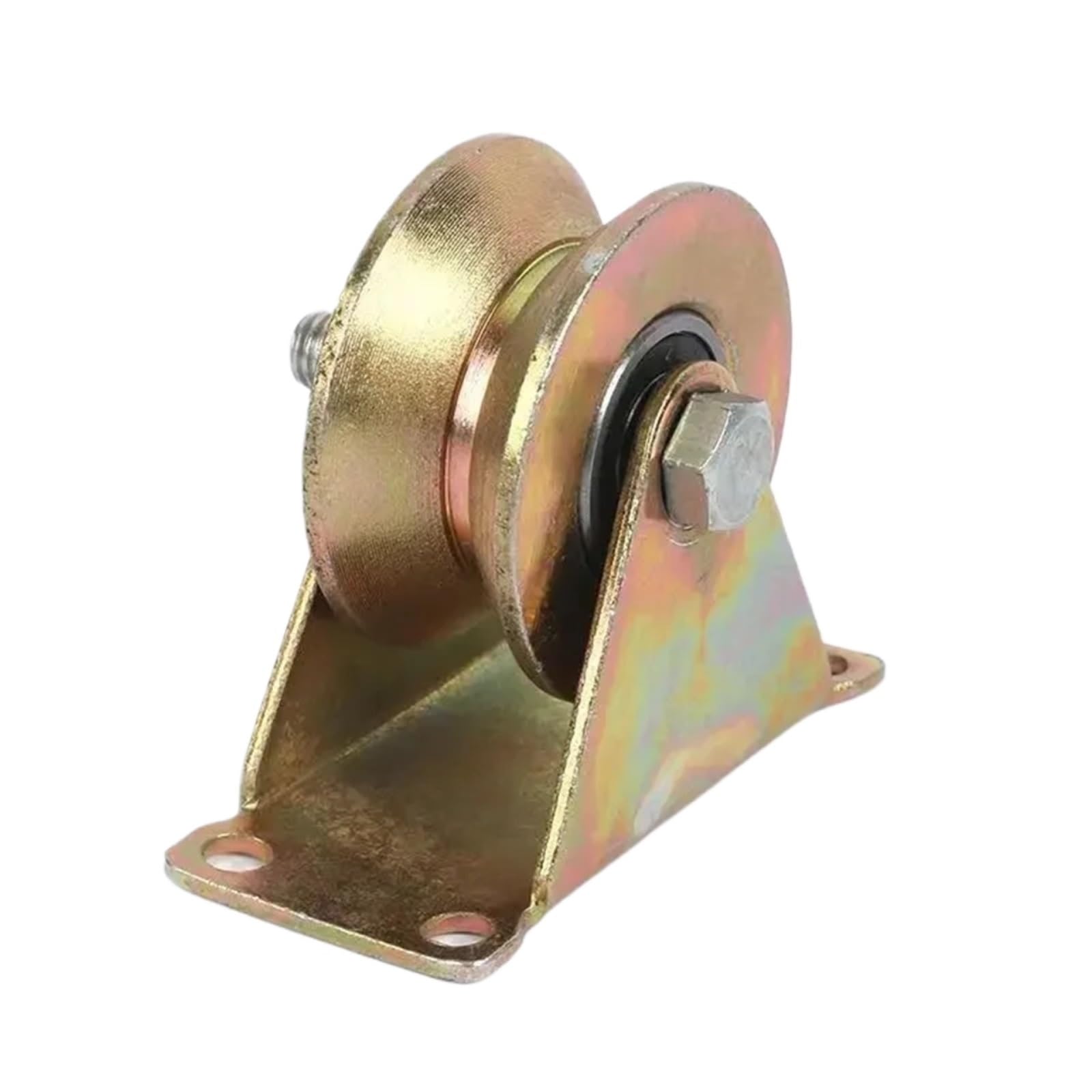 Puleggia con scanalatura, 1 pezzo a U, 2 rotelle rigide for carichi pesanti, for binario invertito, capacità di carico del cancello scorrevole 660 libbre (1 pezzo)(4pcs)