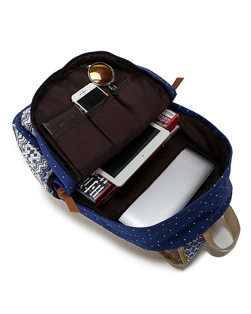 Mochilas Escolares Lona Mujer Mochila Escolar Bolsa Casual para Backpack Chicas Bolsa De Hombro Mensajero Billetera Negro