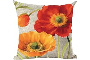 Ramirar Poppy Pillow Cover: Floral Elegance for Your Home Décor