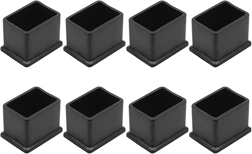 Vista 39 de 8 tapas rectangulares de PVC para patas de muebles (3/5 pulgadas x 1-1/5 pulgadas), protectores de piso flexibles de vinilo para patas de silla