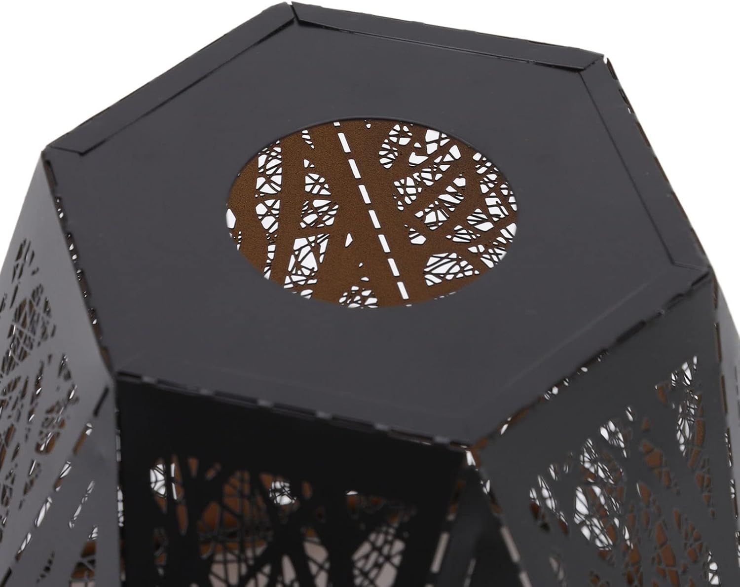 Lamp Shade E27 E26 Desk Lamp Wrought Iron Lampshade Black Forest Tree Carving Metal Lampshade Bedroom Bedside Decoration