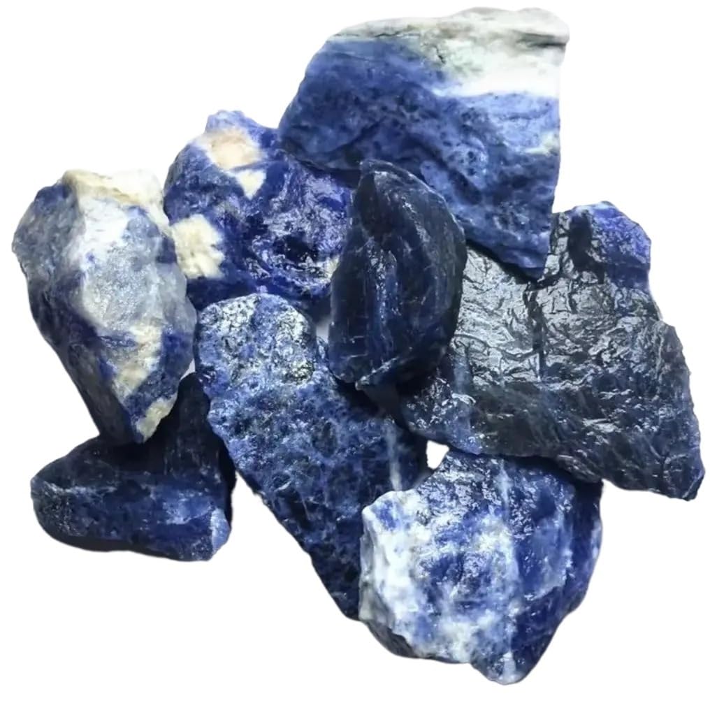 AARTERZZA 200-210g a Pack Raw Blue Sodalite Rough Stones Crystal Home Decoration