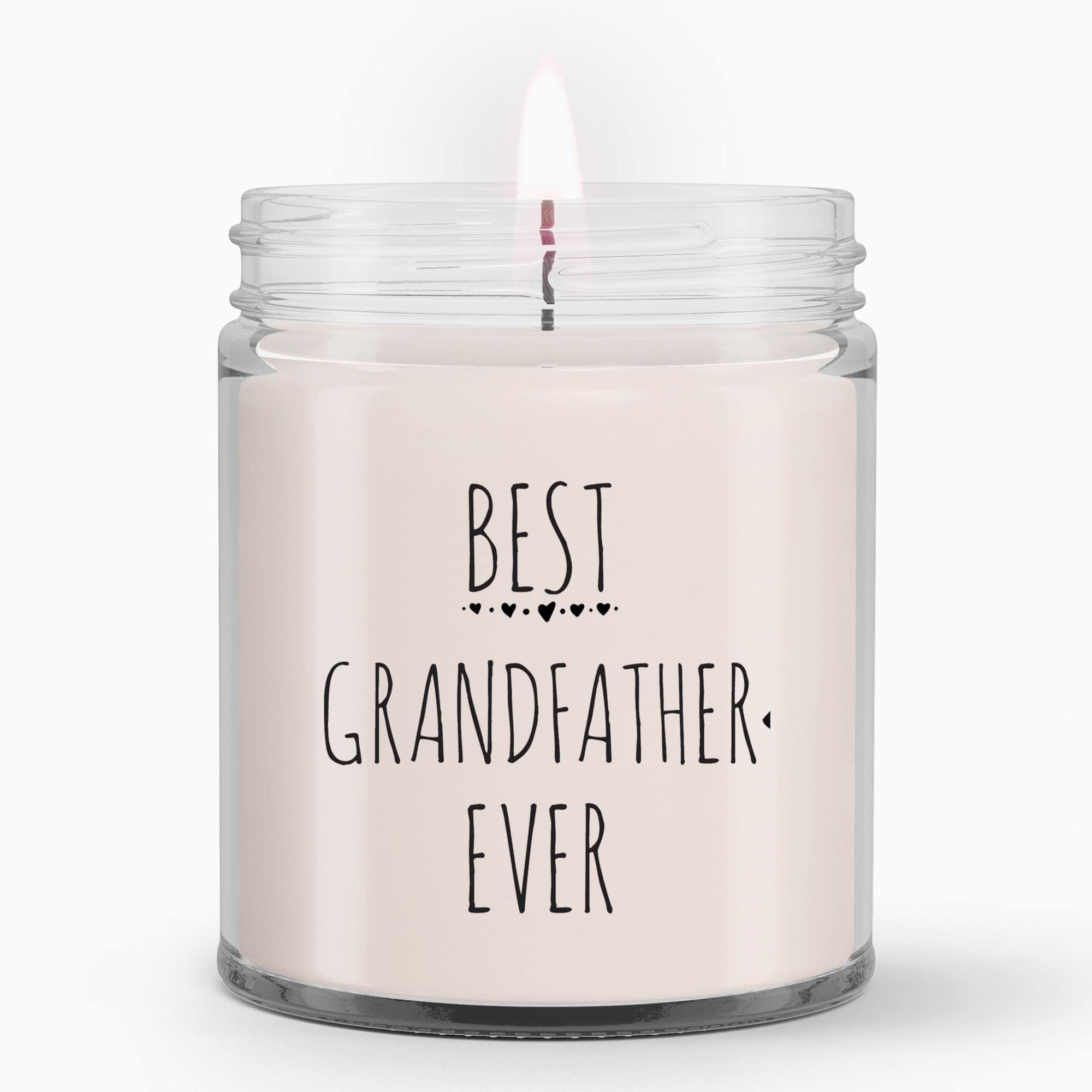 LaPomme Best Grandfather Ever Candle, Funny Grandfather Candle, Funny Candle for Grandfather, Funny Grandfather Gift, Grandfather Vanilla Candle 9oz