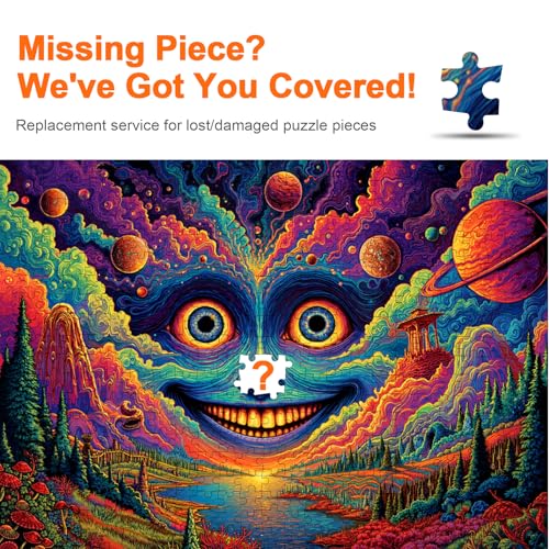 Puzzle de 500 Piezas Paisaje Cósmico Psicodélico para Adultos con Encajes Ajustados y Borde Suave miniatura 5
