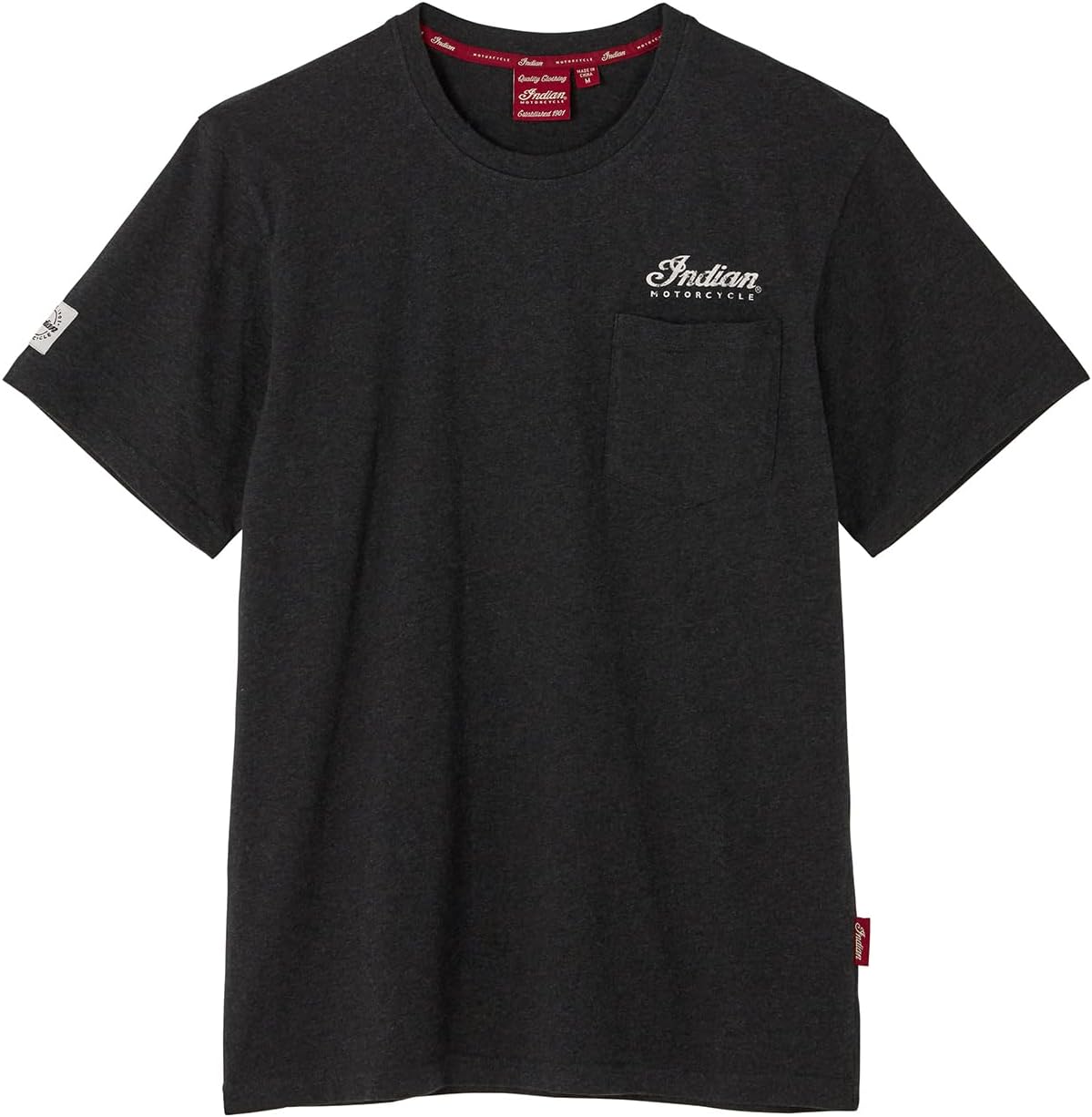 Indian Motorcycle Men's Logo Headdress Pocket T-Shirt, Black - 2864917