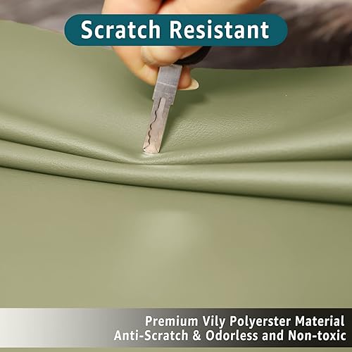 Miniatura 9 de AmazeCov Funda de reposacabezas prémium para silla reclinable, protector de reposacabezas reclinable de piel sintética ignífuga, resistente al