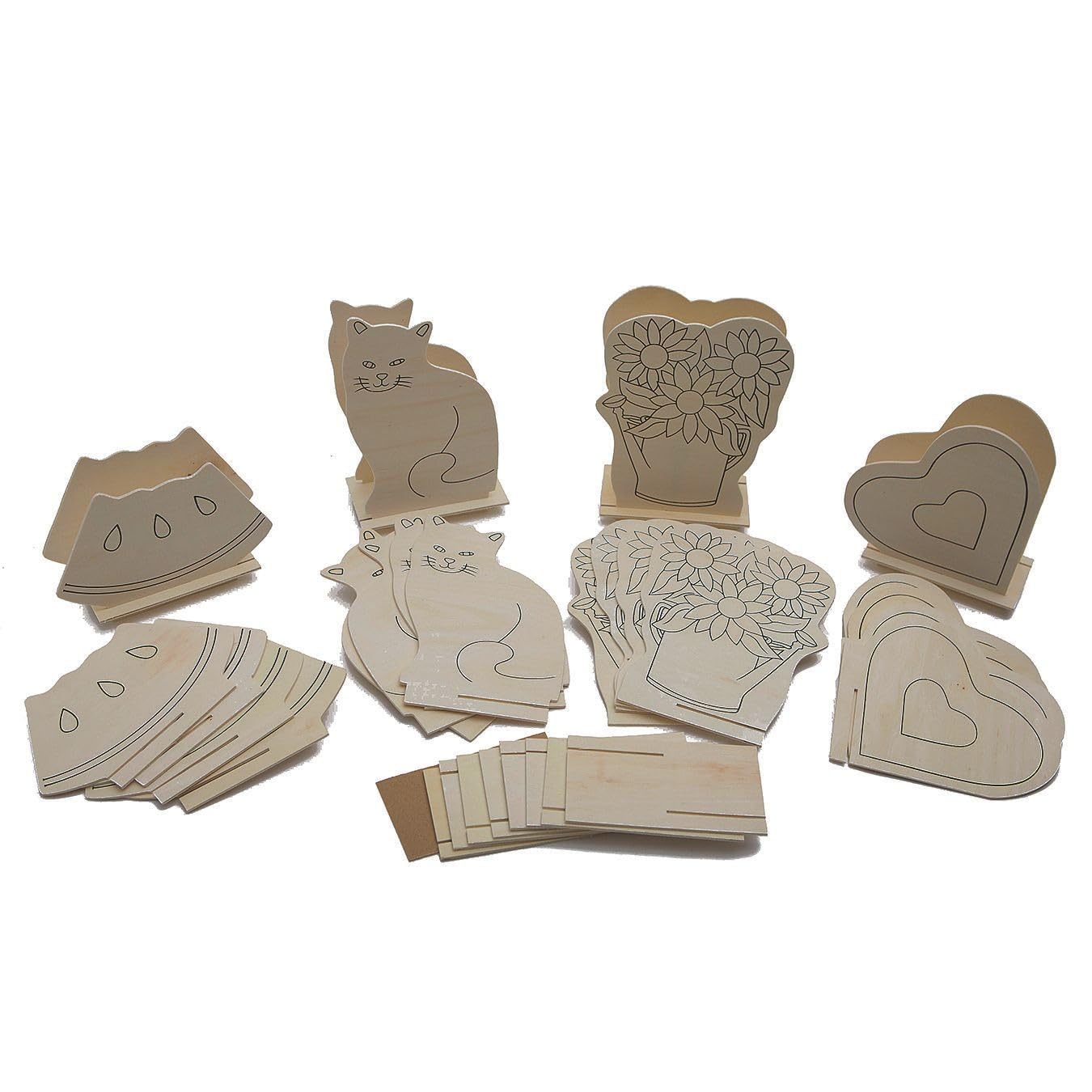 Unfinished Wood Napkin Holders, Unassembled (Pack of 12)