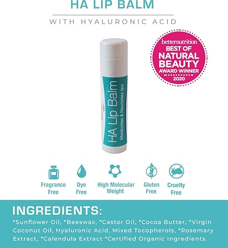 Miniatura 5 de Hyalogic Liquid Synthovial Seven - Suplemento oral de ácido hialurónico de 1 oz con bálsamo labial HA Stick - Hidratación de piel, cuerpo y labios
