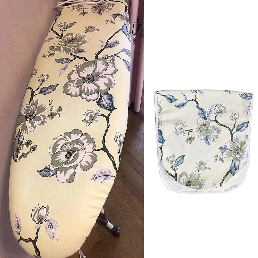 Funda de algodón for Tabla de Planchar, 30 x 76 cm, 30 x 89 cm, con Acolchado, Ajustable. ,Fundas para Tablas de Planchar(Flowera,14x40 Inch(100x34cm))