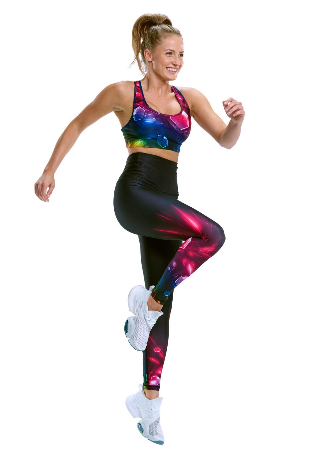 WINSHAPE Functional Power Shape Tights High Waist Hwl102, Cosmic, Slim Style - Leggings - Collant Fonctionnel Power Shape HWL102, Cosmique, Coupe Slim - Femme