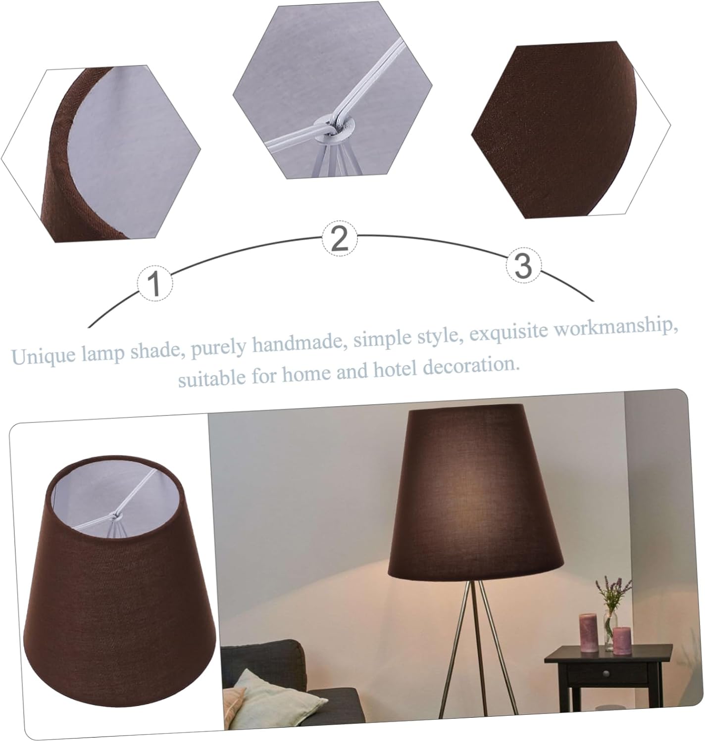Cloth Lamp Shades Chandelier Covers Handmade Fabric Clip Shades for Floor Table and Wall Lamps Soft Light Filter for Decor