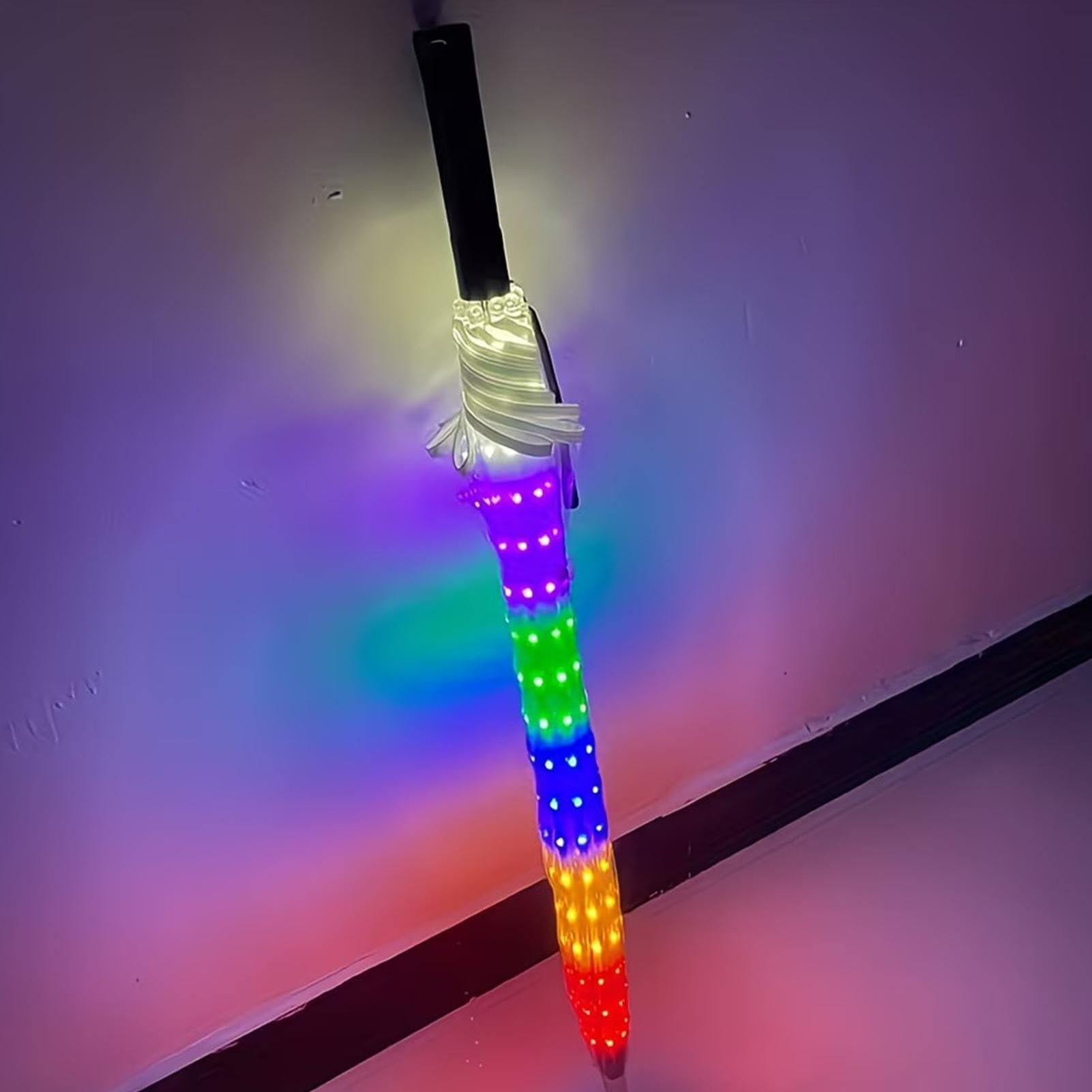 Paraguas con luz LED Herramienta De Para Paseos Nocturnos | Paraguas De Lluvia Iluminado Para desplazamientos, fotografía, Halloween, actuaciones en el escenario y festivales de música