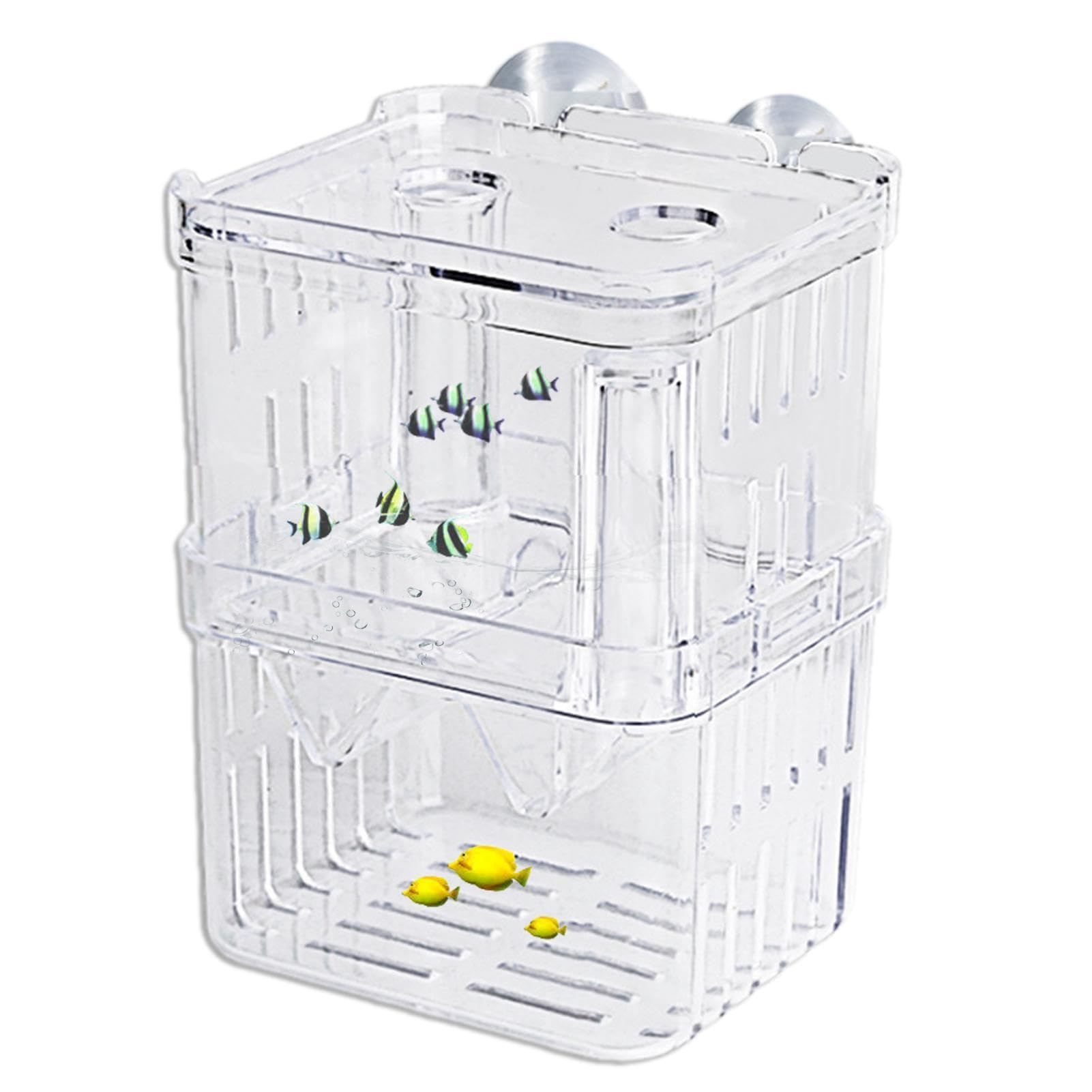 Fish Breeding Tanks - Transparent Acrylic Breeding Box | Aquarium Isolation Divider and Hatchery Incubator, Large Size Portable Breeding Box for Baby Fish, Shrimp, Betta, and Guppy