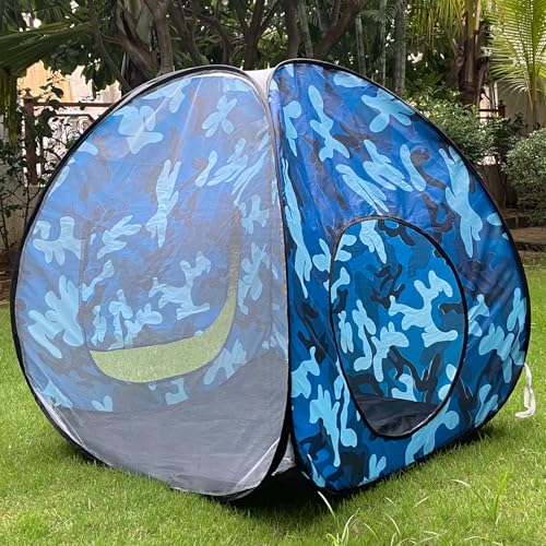 Image of Play House Foldable One Side Round Tent House for Kids Lightweight and Portable |Foldable Tent House for Kids Activity Indoor Outdoor |Play Tent House for Multi Purpose (Multi Color-Jungle)