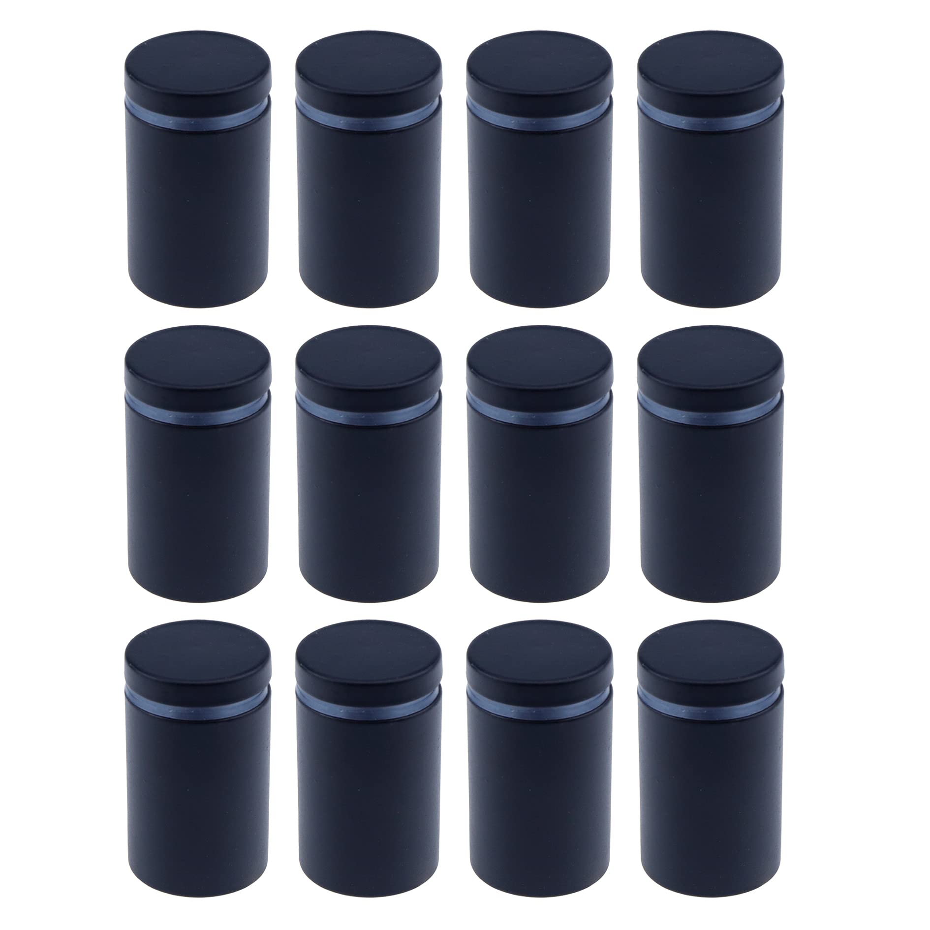 Antrader Glass Standoff 1"×1-1/2", Stainless Steel Sign Standoff Screws, Hollow Advertising Standoff Mounts，Glass Acrylic Nail, Pack of 12, Matte