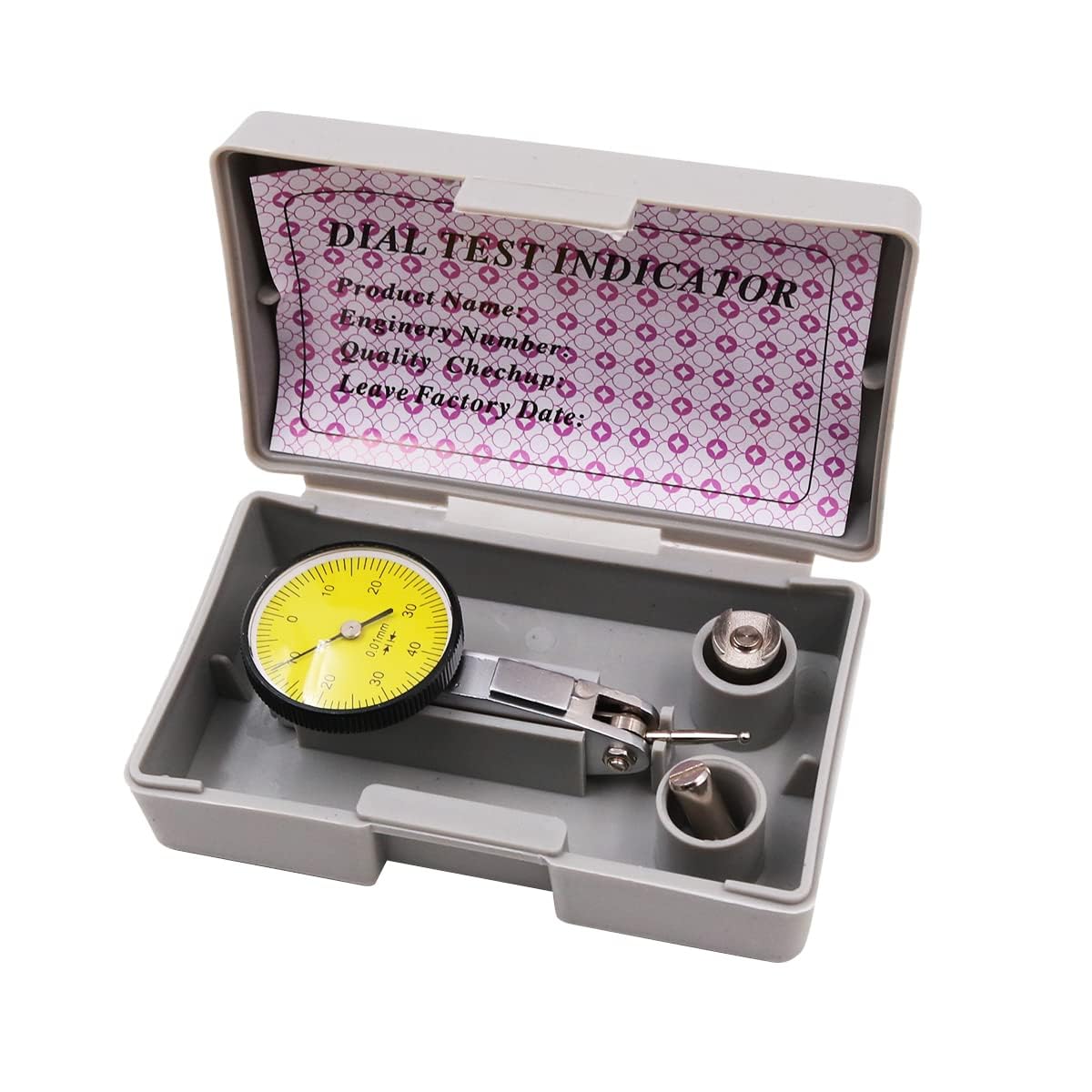 Comparatore a Leva di Precisione 0,01 mm 0-0,8 mm per Misurazioni Assemblaggio Lavorazione