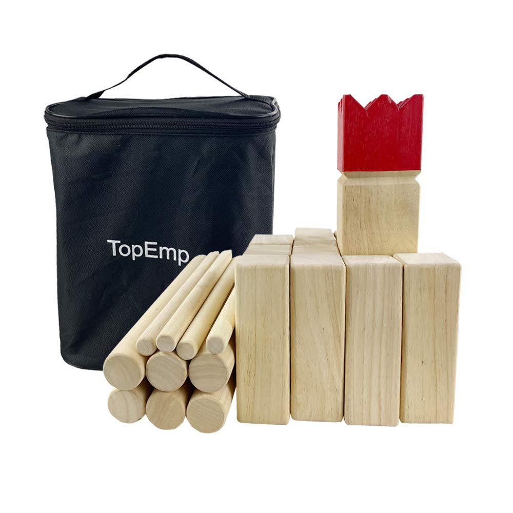 Buy TopEmp Kubb Yard Game Set Wooden Outdoor /Indoor/Lawn/Beach Viking