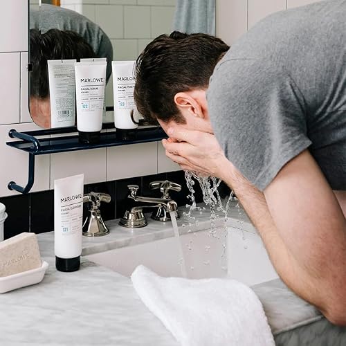 Miniatura 3 de Set de cuidado de la piel para hombres, kit facial esencial diario No. 204, limpiador facial n. 121, crema hidratante facial No. 123, crema de ojos