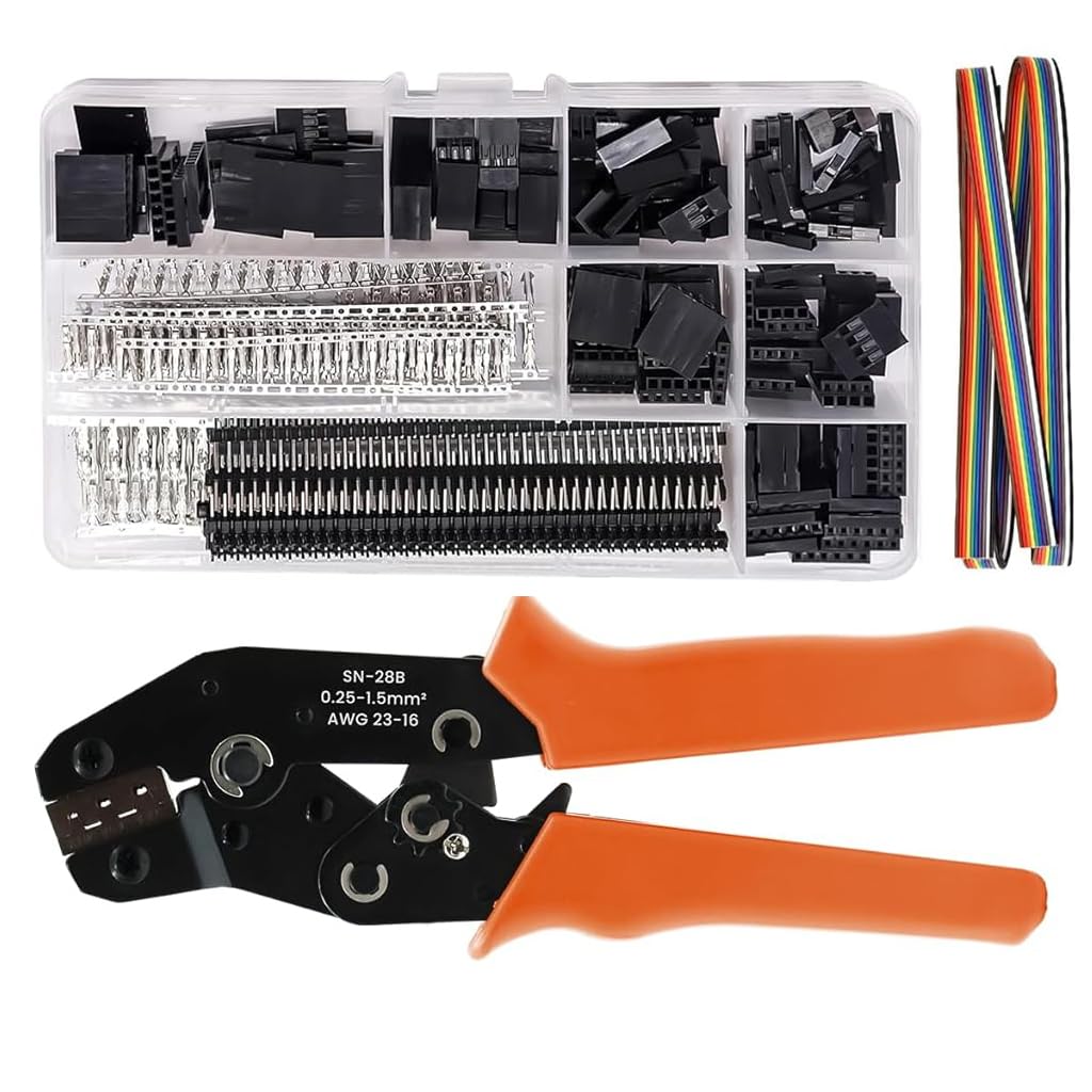 Serplex® Crimping Tool Kit Ratcheting Crimper Ratcheting Crimper Plier Set with 1550PCS Male/Female Connectors, Wire Crimping Tool Wire Terminal Crimper for AWG 23-16 (0.25-1.5mm²) (B0D8L13N6R) Amazon Price History, Amazon Price Tracker