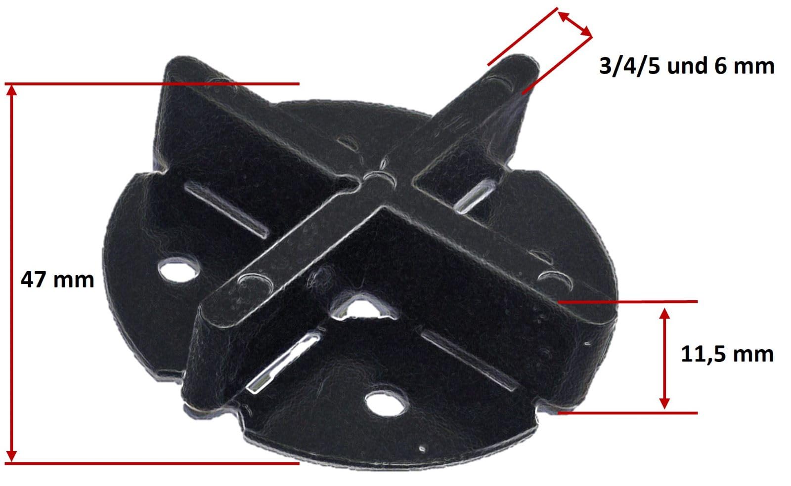 Fugenkreuze mit Teller Fliesenkreuze Terrassenplatten Plattenteller-Fugenbreite 3/4/5/6 mm Fugenkreuz mit Bodenplatte (300 Stk., 5 mm)