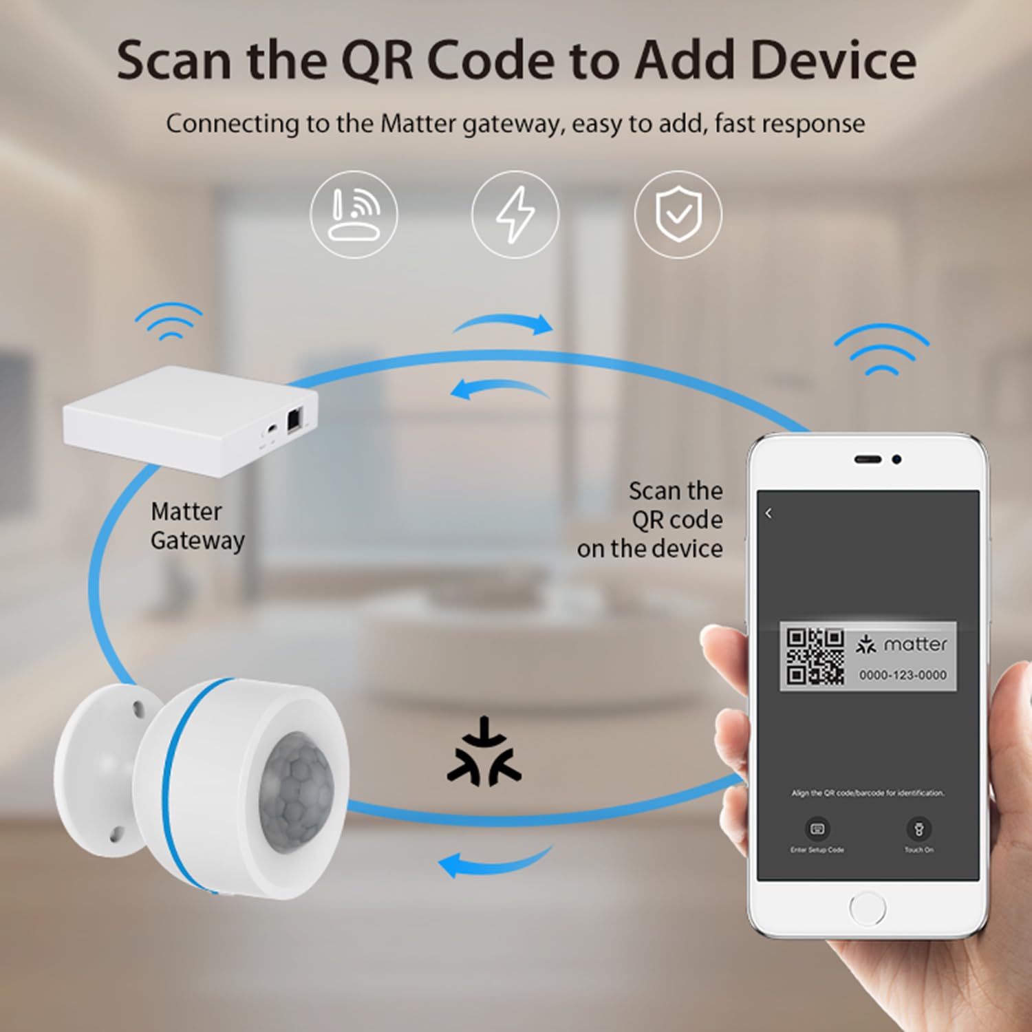 Smart PIR Motion Sensor: Matter Thread Motion Detector - Image 3