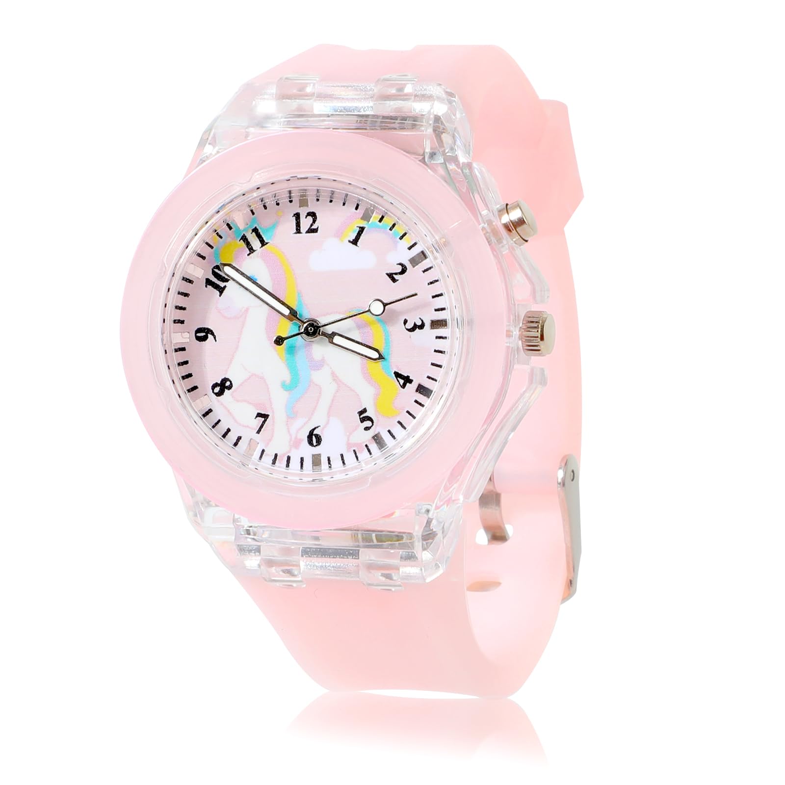 Vspek Cartoon Watch for Girls -Kinder Uhr Digital, Kinder Armbanduhr Kinderuhr Mädchen, mit Stoppuhr für 3-10 Jahre Kind Toddler Watch