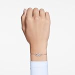 Swarovski Hyperbola bracelet, Infinity, clear, Rhodium finished