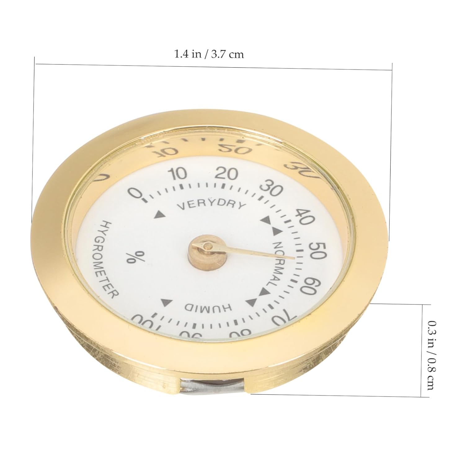 SEWACC Round Alloy Violin Hygrometer for Guitar Humidity Control Instrument Care Mini Embedded Humidity for Acoustic and String Instruments