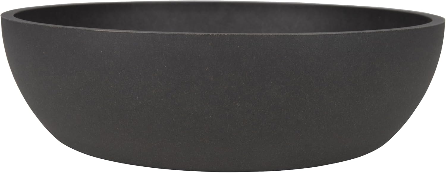 District 70 Bamboo Dog Bowl, Large, Dark Grey