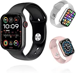 Relógio Smartwatch Premium com 2 Pulseiras, Tela Full Touch IPS, Recebe Notificações e Ligações com 100+ Modos Esportivos e Bateria Longa Duração Com Conexão Android e Ios (Preto)