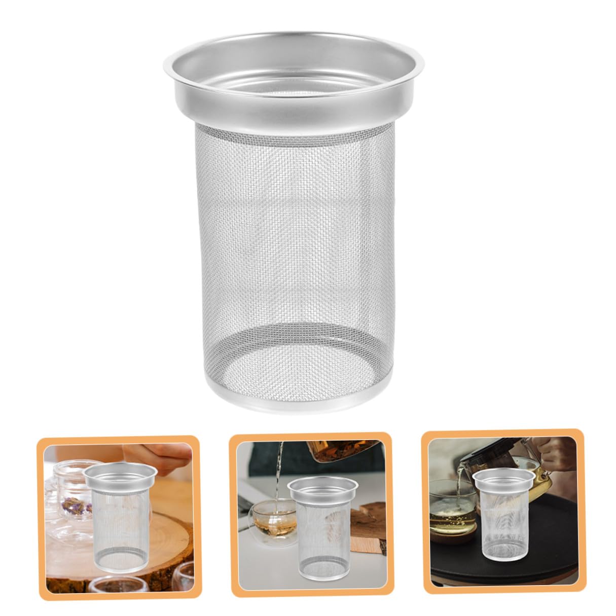 Infuseur à Thé En Acier Inoxydable 7,4x6,7 Cm Passoire Filtre Métal Maille Fine Pour Thé En Vrac Usage Domestique Infusion Et Tisane