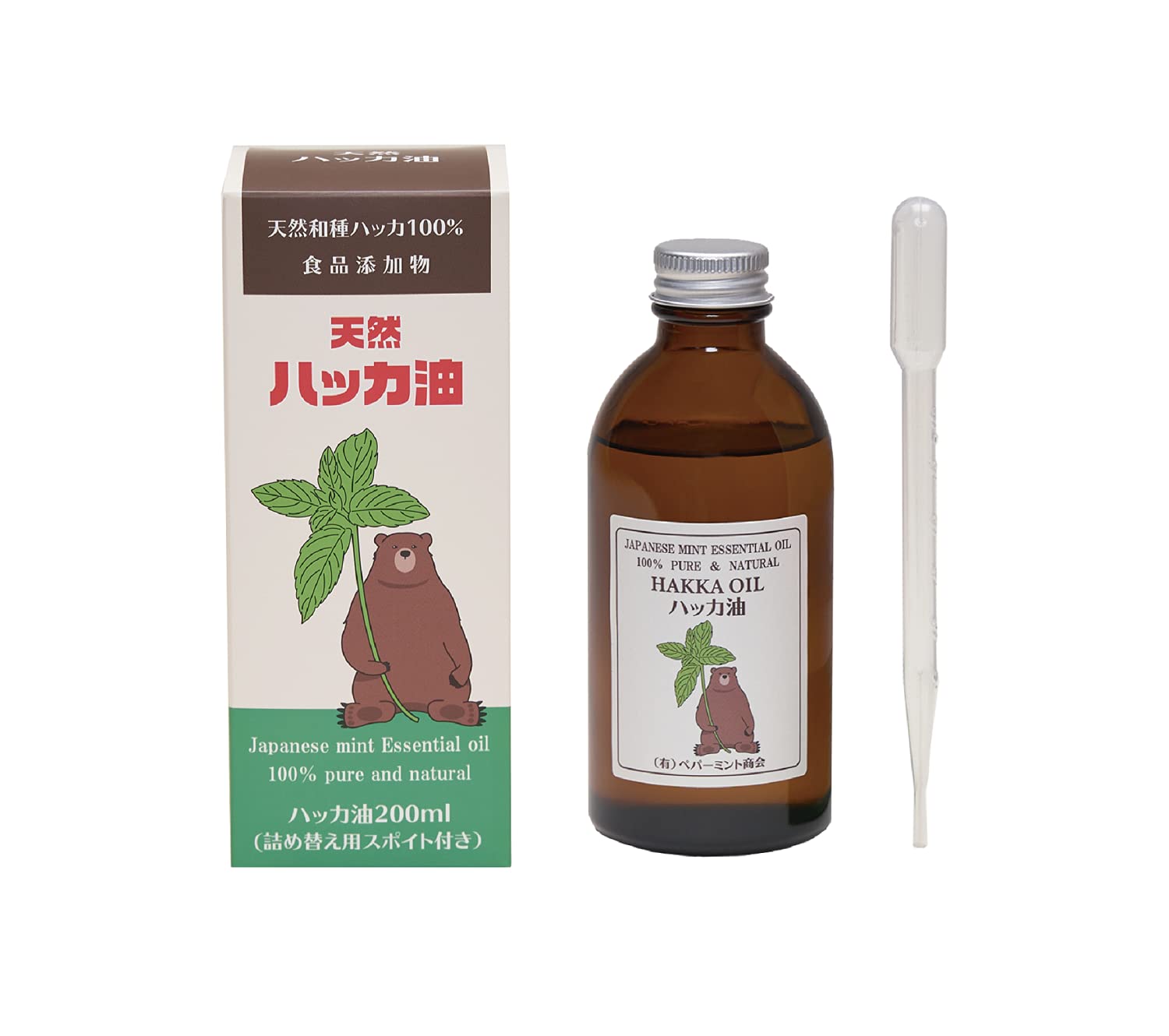 ペパーミント商会【食品添加物・日本製】天然ハッカ油 200ml (詰め替え用スポ…
