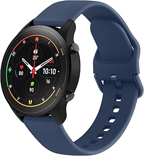 سوار رياضي بديل من السيليكون مقاس 22 ملم بتصميم ملون سريع الفك موجوست لساعة شاومي مي وشاومي S1 وS1 اكتيف كحلي للجنسين