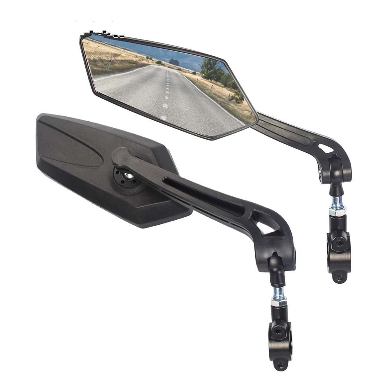 Rückspiegel Fahrradzubehör Fahrradrückspiegel Reflektor Verstellbarer drehbarer Lenkerspiegel Klarer Rückspiegel für Elektroroller Universal-Rückspiegel (EIN Set)