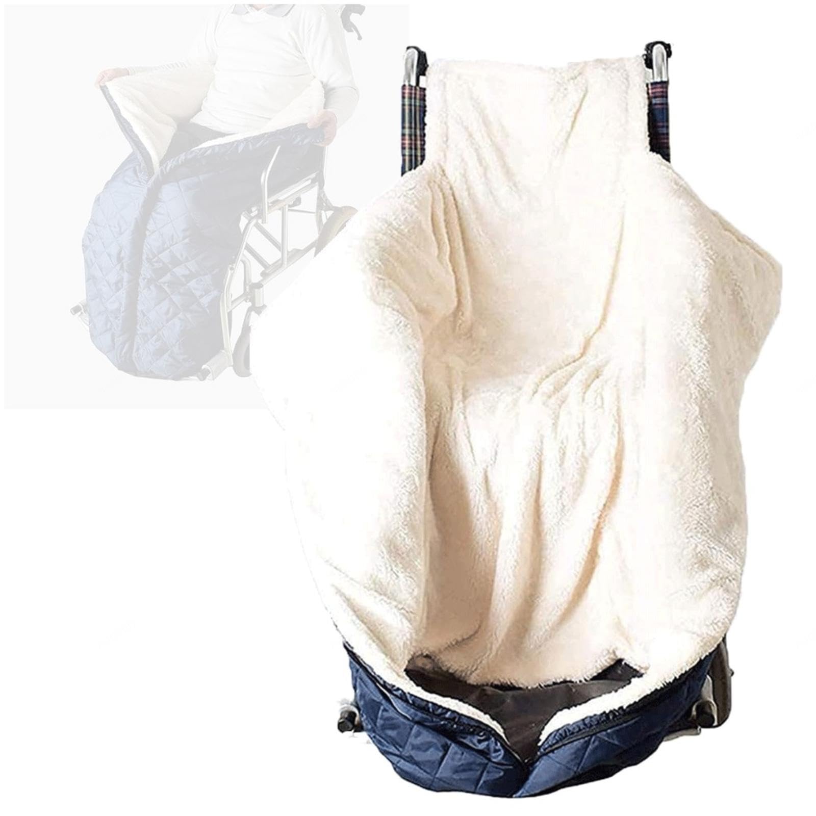 Accesorios para sillas de Ruedas Manta cálida, Resistente al Viento, Lavable, Ligera, para sillas de Ruedas manuales y eléctricas, Funda con Cremallera para Silla de Ruedas