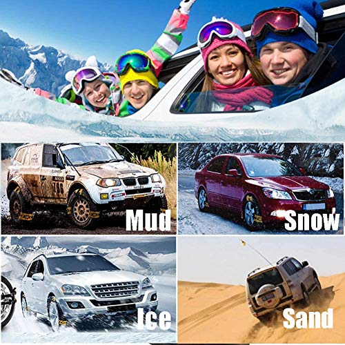 image for Buyplus Upgrade Snow Chains for Cars - 6 Set Emergency Anti Slip Tire 