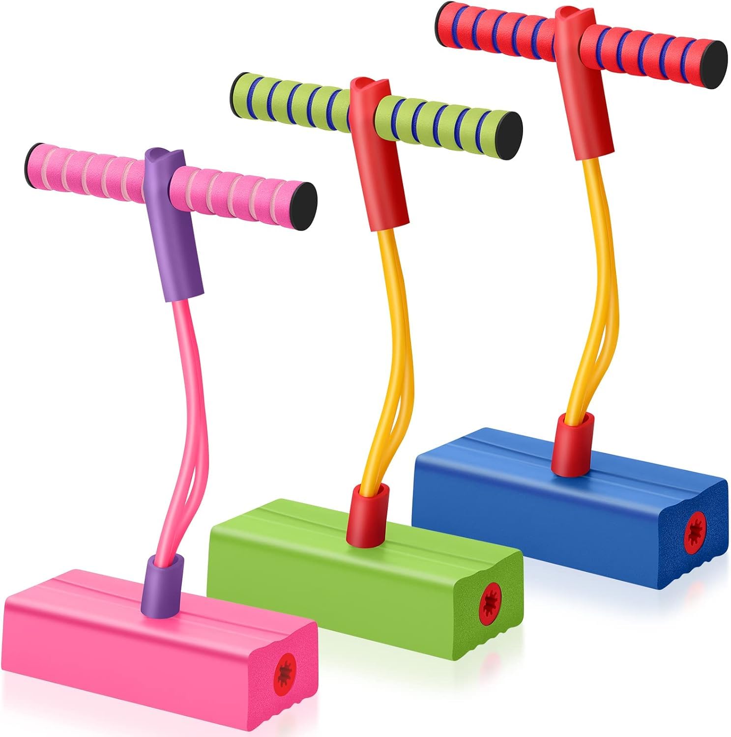 BEQWEEL Kids Height Increase Pogo Jumper Fun and Safe Pogo Stick for Toddlers Durable Foam Bungee Jumping Game Makes Squeaky Sounds Improves Balance Bouncing Toy for Ages 3,299lbs Multicolor(1Pcs) (B0DG62V4JY) Amazon Price History, Amazon Price Tracker