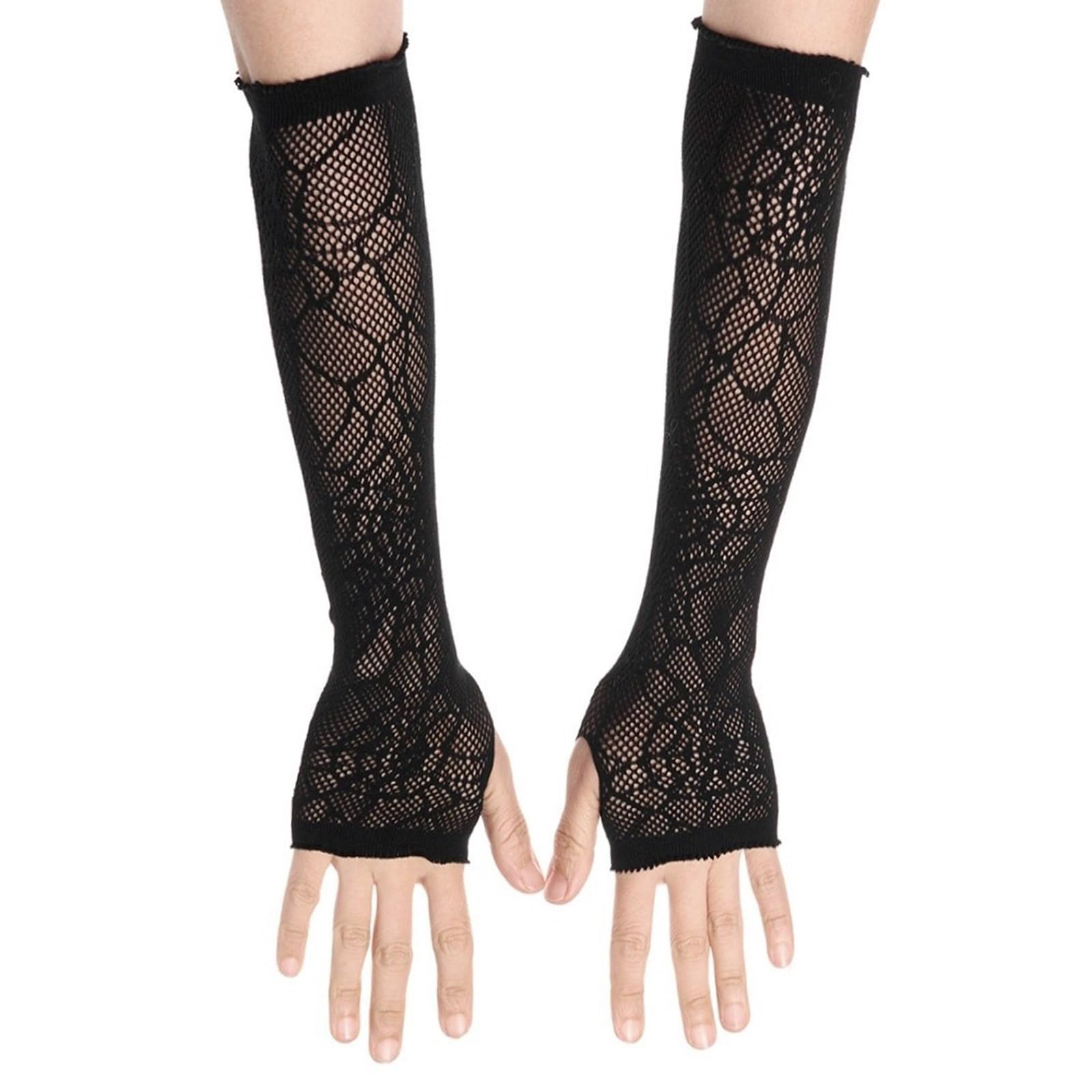 XAGMODSHN Lightweight Spiderweb Gloves Stretchy Breathable Design For Sports Running And Halloween Party Costume Wear Stretchy Gloves For Outdoor Activities