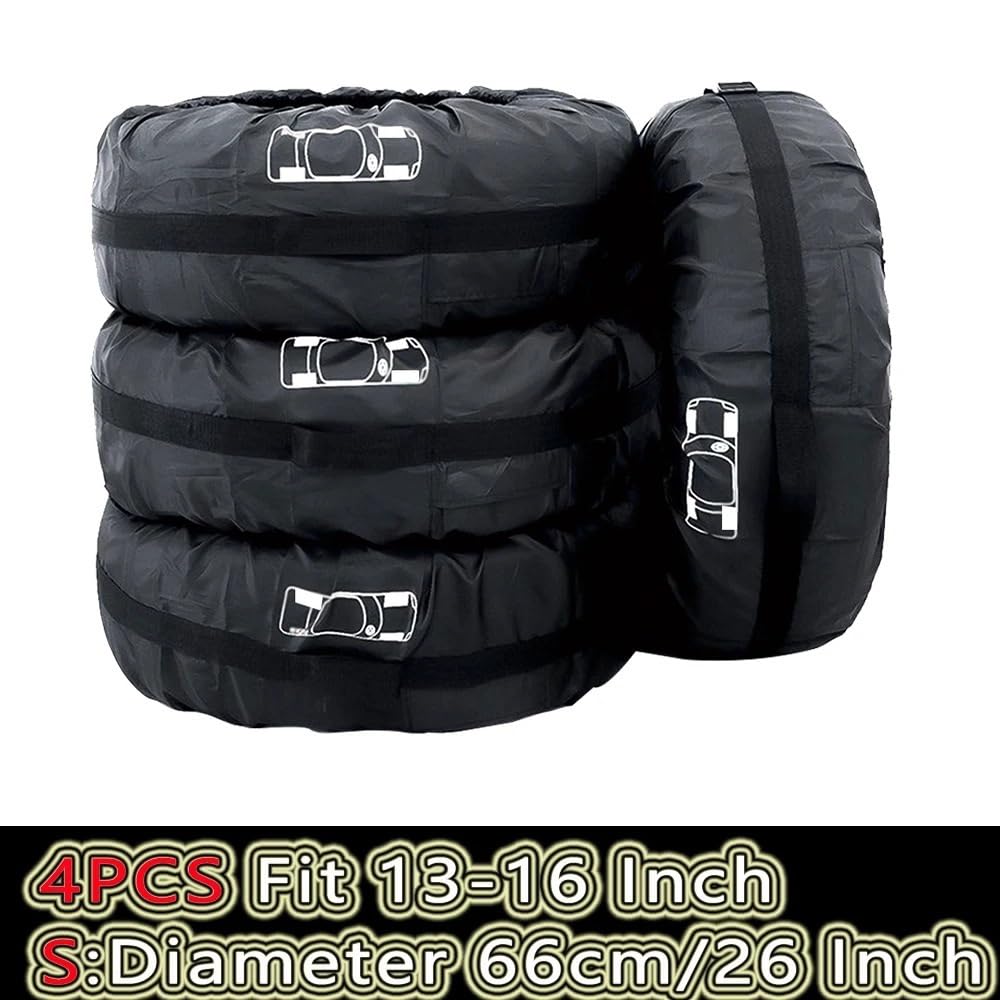 Reifen Aufbewahrung 4 Teile/los Auto Ersatz Reifen Abdeckung Auto Rad Reifen Lagerung Taschen Staubdichte Schutzhülle(T0017 4pcs 13-16inch)