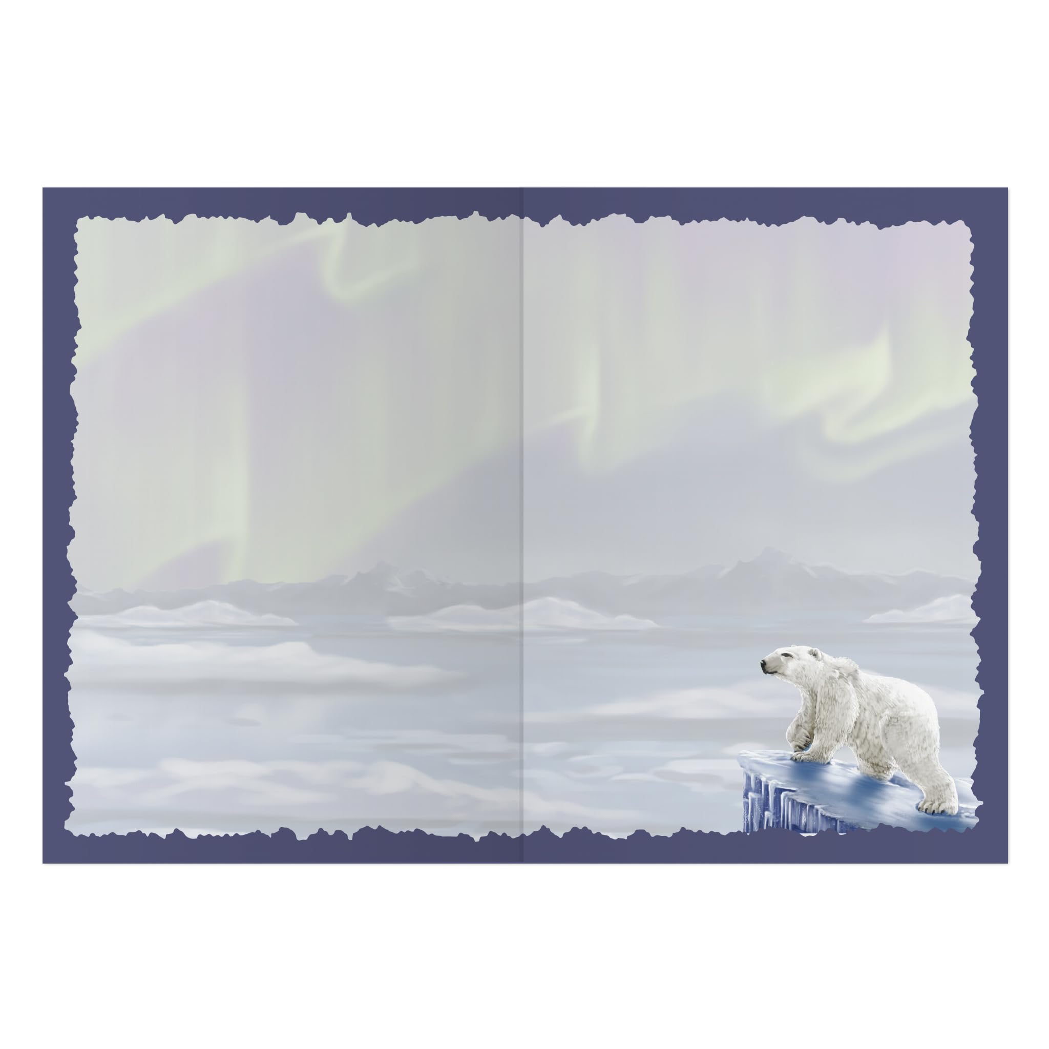 Advice from a Polar Bear 6 tarjetas de Navidad de oso polar, tarjetas de oso festivo, tarjetas de agradecimiento de oso polar, tarjetas interiores en blanco sostenibles para cualquier
