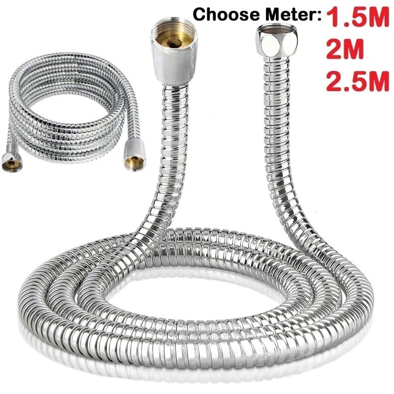 Manguera de ducha de alta presión, manguera de repuesto flexible de 2 m y accesorios de ducha para un mejor rendimiento e ili