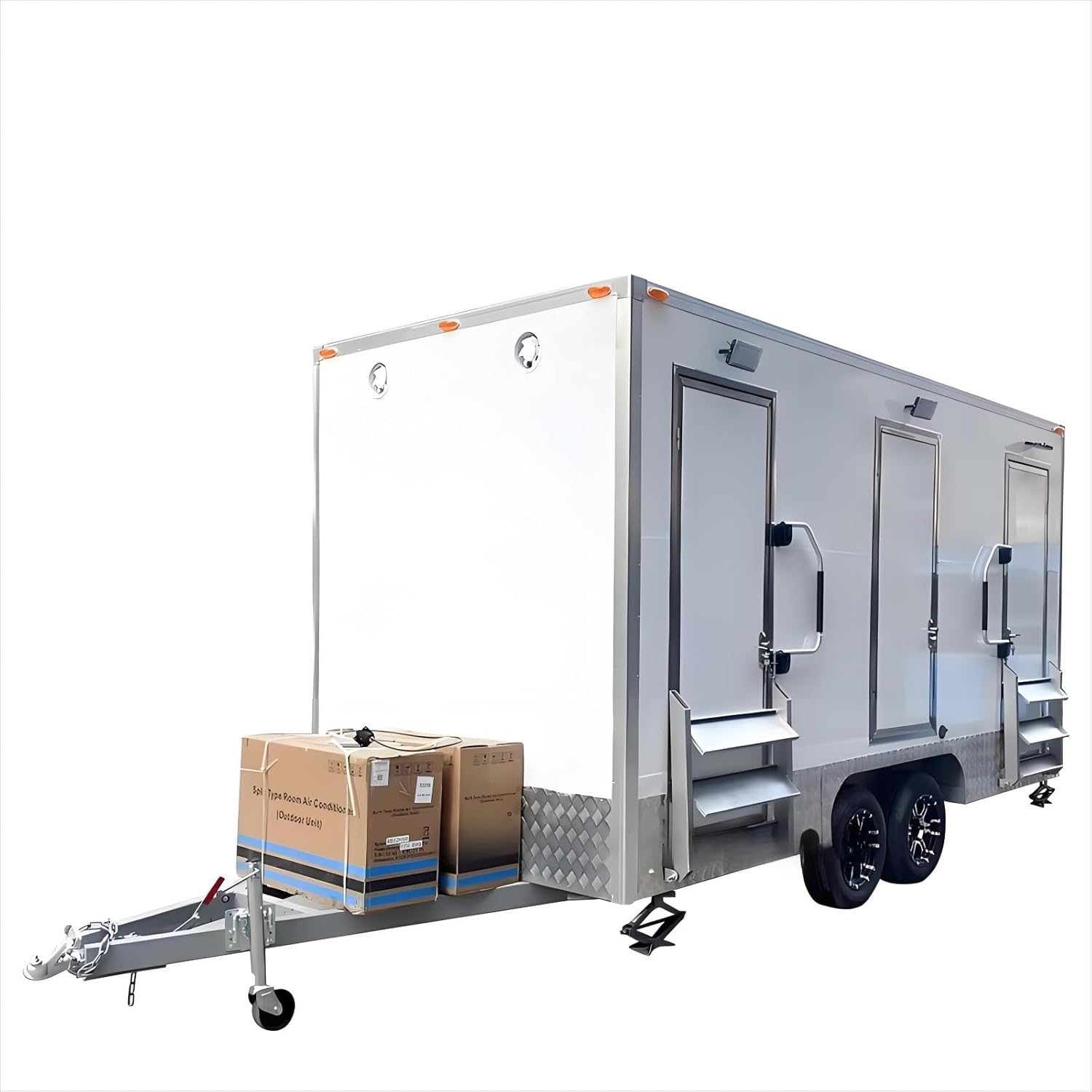 Luxury Portable Restroom Trailer With Shower For Outdoor Weddings Private Events Premium Comfort Mobile Design Functional Interior Space