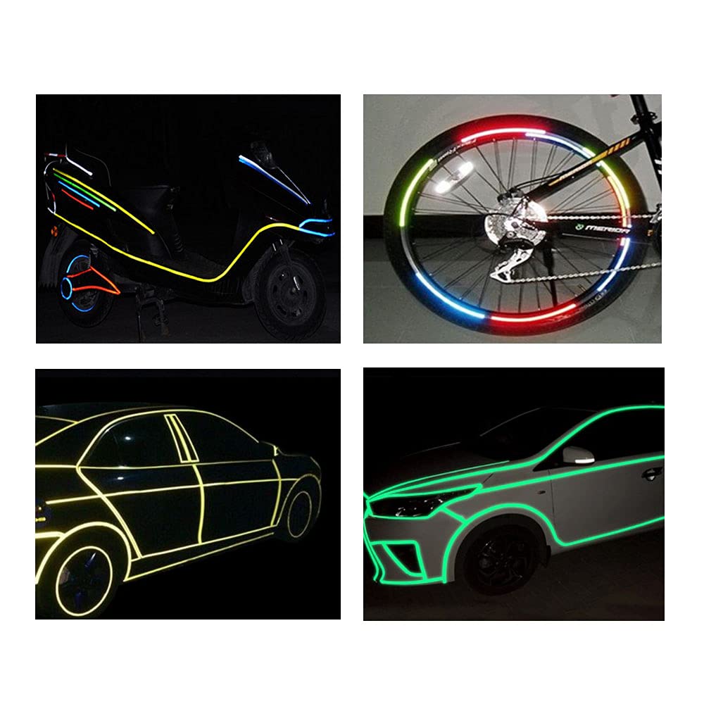Lot De 12 Réflecteurs Jaunes Pour Rayons De Vélo - Visibilité Nocturne, Clip Facile, Sécurité