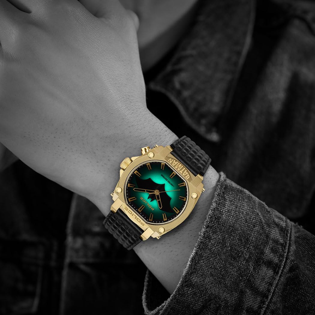 Police PEW00226 - Orologio analogico al quarzo da uomo con cinturino in pelle