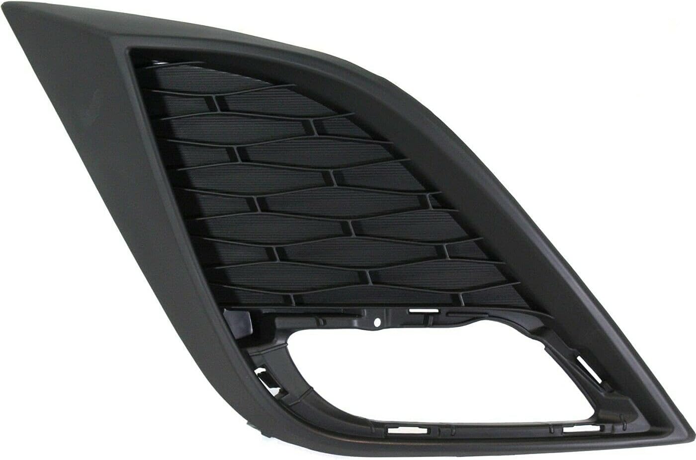 DAT AUTO PARTS Front Right Passenger Side Fog Light Bezel Cover Trim Fits 2010-2011 Mazda 3 i Sport Touring Grand Touring sedan hatchback, Black Textured Plastic, Replaces MA1039106, BBN250C11A
