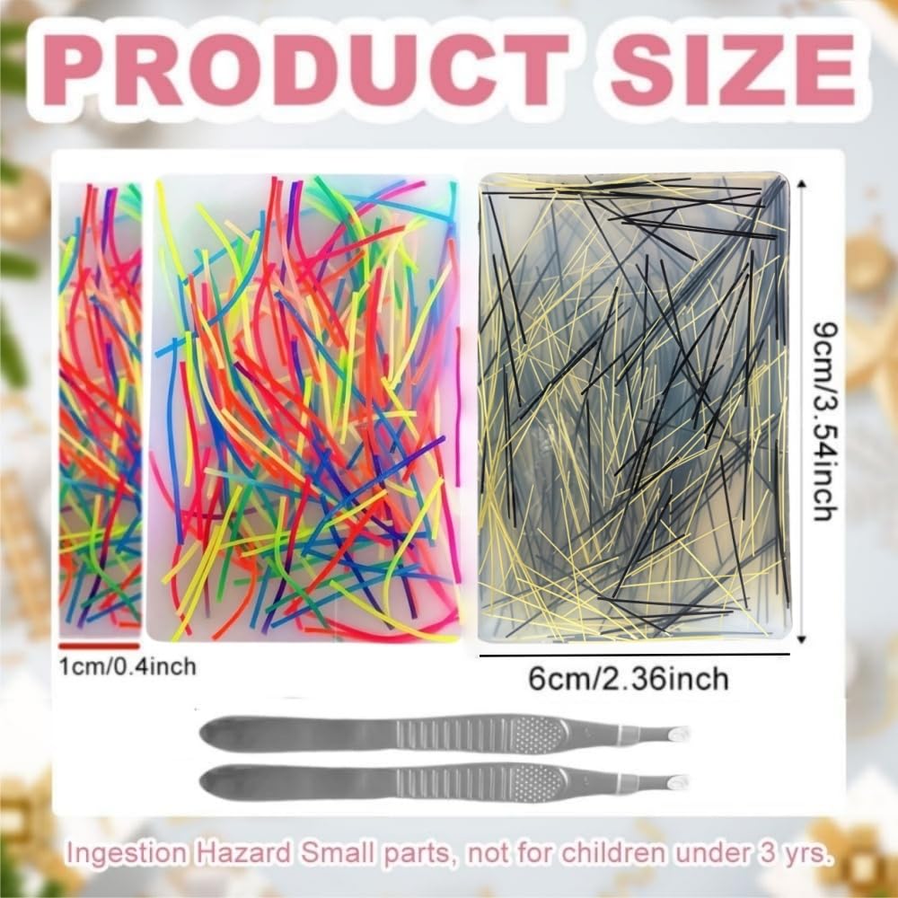 2Pcs Picky Pad Skin Picking Fidget Toys with Beads &Tweezer Silicone Sensory Toys Hair Picking Fidget for Release Anxiety Stress Relief for Trichotillomania Portable Fidget Pad for Travel (I) - Image 2