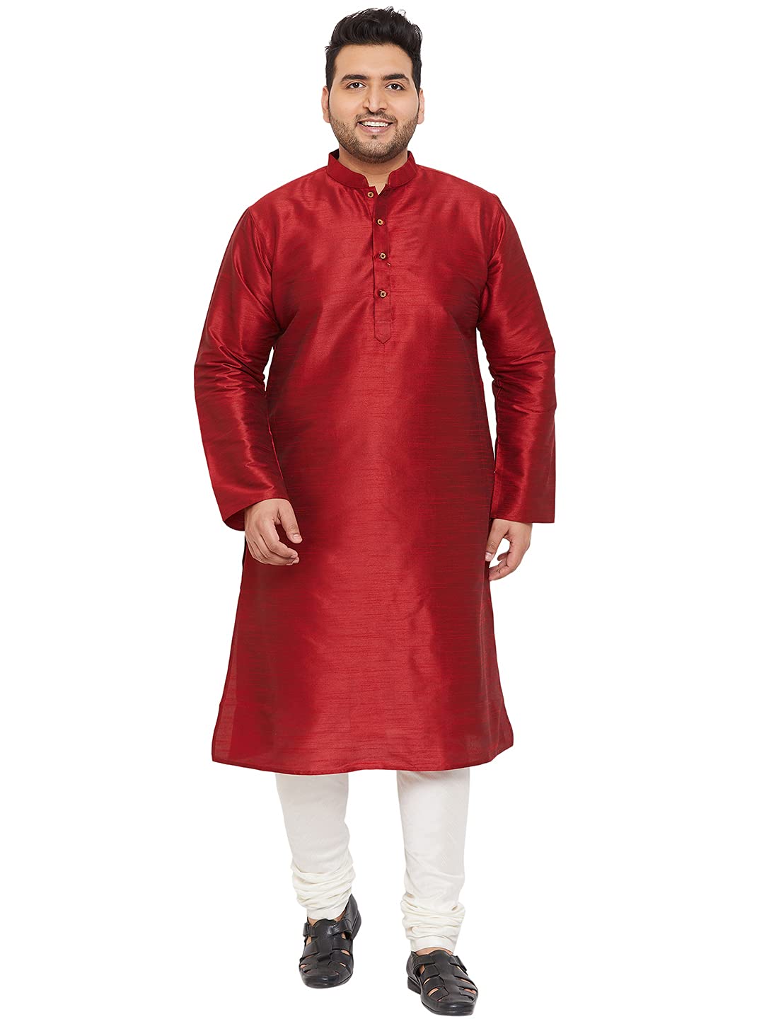 Men's Silk Blend Regular Kurta and Pyjama Set-image-47